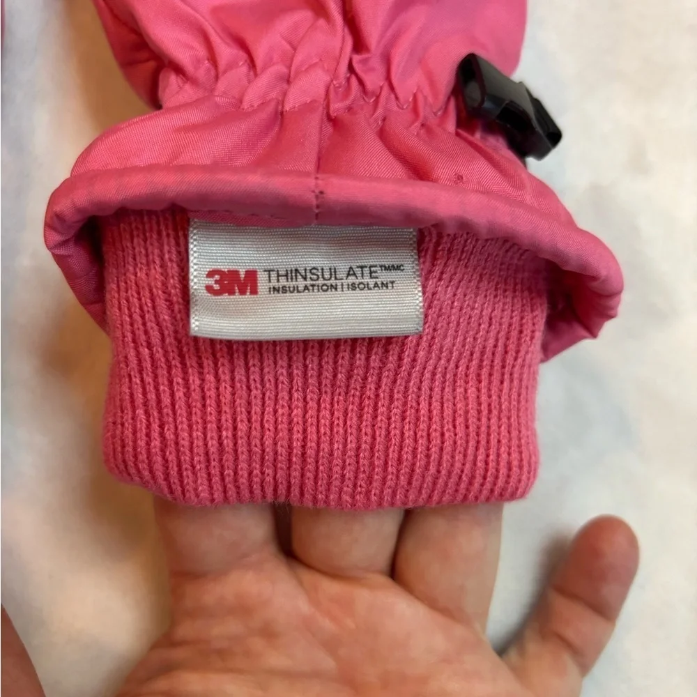 NWOT 3M Thinsulate Mittens Kids Pink and Gray Size M/L